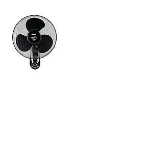 Ariete 802 Ventilateur mural Freshair, 50 W, 3 pales de 40 cm, 3 vitesses, 3 modes de ventilation, télécommande, fonction oscillation, noir