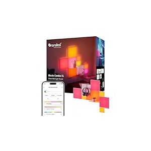 Nanoleaf Blocks Kit de démarrage Combo 10 | Mixte Carrés LED Multicolores RGBW, Panneau Perforé, Étagères, Sync Musique, Contrôle WiFi par App/Voix (Alexa, Apple, Google), Deco Murale Gaming
