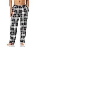 Amazon Essentials Pantalon de Pyjama Respirant en Flanelle (Disponible en Grandes Tailles et Grandes Longueurs) Homme, Jaune Noir Écossais, S