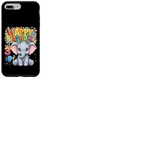 C'est Mon Anniversaire Elephant Kids 3 Ans Fille Coque pour iPhone 7 Plus/8 Plus