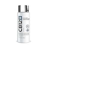 CB12 - White - Bain de bouche - Sans alcool - Des dents plus blanches et 12 heures d&rsquo;haleine fra&icirc;che - Ar&ocirc;me l&eacute;ger de menthe poivr&eacute;e - 250 ml