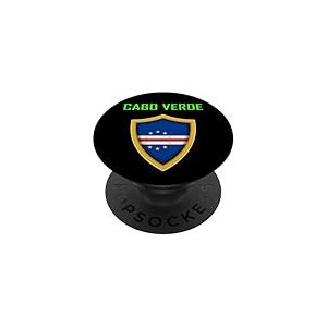Drapeau Cap-Vert, drapeau du Cap-Vert, drapeau du Cap-Vert. PopSockets PopGrip Adhésif