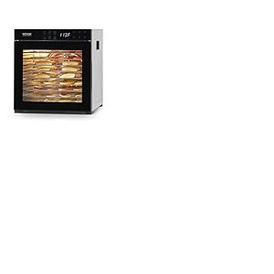 VEVOR D&eacute;shydrateur alimentaire, 10 plateaux en acier inox, s&eacute;choir &eacute;lectrique aliments 1000 W, temp&eacute;rature r&eacute;glable, minuterie 24 h, lyophilisateur pour viande, fruits, l&eacute;gumes, friandises pour chiens