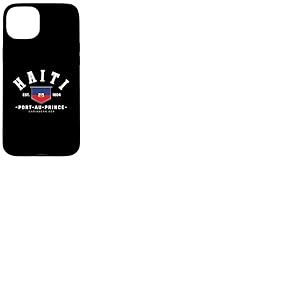Cadeau ami ha&iuml;ti Drapeau ha&iuml;ti Port-au-Prince ha&iuml;ti Cadeau Coque pour iPhone 15 Plus