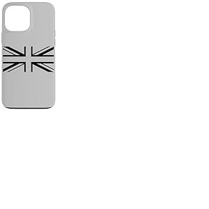 Drapeau Union Jack Noir Grande-Bretagne Angleterre Coque pour iPhone 13 Pro Max