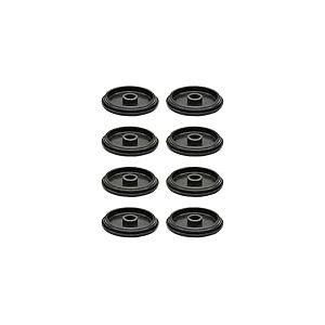 Wagner QuickClick® Patins en Plastique pour Meubles et chaises - Lot de 8 Patins de Rechange changeables - Black - diamètre Ø 40 mm - pour Base Ø 40 mm - Made en Allemagne - 15826800