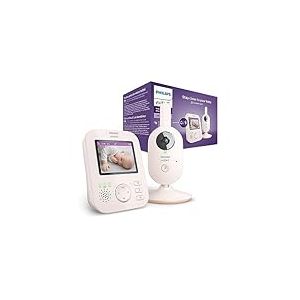 Philips Avent SCD881/05 Écoute-bébé vidéo avancé – Moniteur privé et sécurisé avec caméra et Audio en crème Corail, écran de 7,1 cm, Zoom x2, Vision Nocturne, Audio bidirectionnel, berceuses