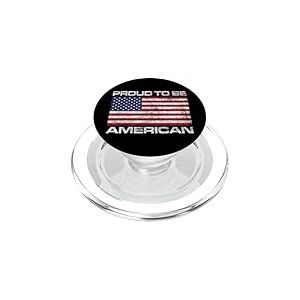 Drapeau am&eacute;ricain am&eacute;ricain avec Drapeau am&eacute;ricain PopSockets PopGrip pour MagSafe