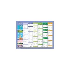 Exacompta - 34314E - Calendrier semestriel illustré Tourisme - 29,5 x 22 cm - Janvier à décembre 2026 - Visuel aléatoire