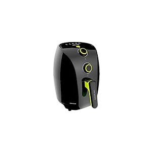 Cecotec Friteuse Cecofry Compact Rapid Sun. Programmable en temps et en température. Thermostat jusqu'à 200 ºC. Durée réglable de 0 à 30 minutes. Récipient d'une capacité de 1,5 litre. (1,5 L | Vert, Noir)