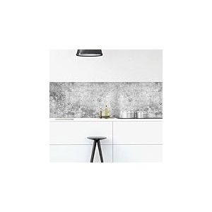 Crédence adhésive cuisine PVC 260_x_60_cm béton Rouleau adhesif decoratif 100% fabriqué en Italie, avec encre non toxique, ignifuge et résistant à l'eau