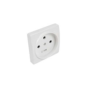 Interrupteur va et vient | Prises electriques Standard | Prise extra plate | Prise murale Socle Prise De Courant 2P+T 20A | Mécanisme + Plaque | Debflex | 703820