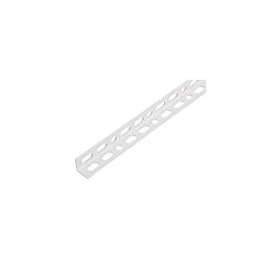 Alberts 433840 Cornière Conceptor | Blanc revêtu PVC RAL 9016 | perforé | 1000 x 15 x 15 système de profilés
