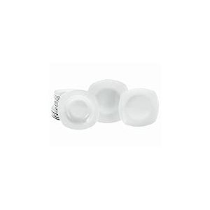 CreaTable, 20570, Série Amelie Blanc, ensemble de vaisselle de 18 pièces, service d'assiettes en porcelaine, compatible lave-vaisselle et micro-ondes, production de qualité.