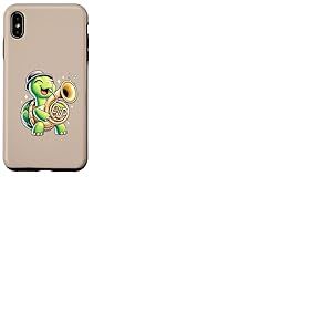 Groupe de musique amusant Turtle Playing Sousaphone Tuba Coque pour iPhone XS Max