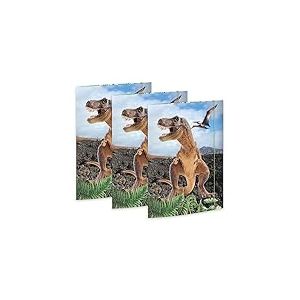 RNK - Verlag RNK 45356-3 - Chemise à dessin T-REX 310 x 440 mm, 3 pièces, DIN A3, avec fermeture élastique
