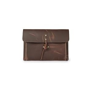 Londo Housse en Cuir Véritable pour MacBook Pro et MacBook Air, Poche Frontale et Fermeture à Rabat - 16 Pouces - 15 Pouces - 15,5 Pouces (M4, M3, M2, M1, Pro & Max) Modèles 2020 à 2024