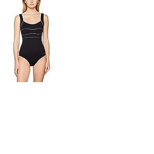 Haute pression D8002, Maillot de Bain une pièce Femme, Noir (Noir/Blanc), 48 (Taille Fabricant: 48)