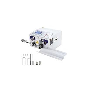 VEVOR Machine &agrave; D&eacute;nuder &eacute;lectrique, Machine &agrave; d&eacute;nuder automatique SWT508-JE Contr&ocirc;l&eacute; par Micro-ordinateur Affichage LCD pour traiter des fils y compris le PVC/le t&eacute;flon/les c&acirc;bles en silicone