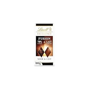 Lindt - Tablette EXCELLENCE Noir 70% Cacao & Lait - Fusion de Chocolat Noir & au Lait, 100g