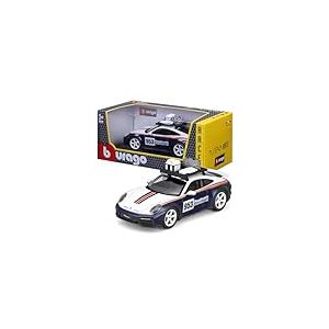 Bburago - Porsche 911 Dakar - Modèle réduit réaliste à l'échelle 1:24, réplique Diecast avec Portes ouvrables, Licence Officielle Porsche, âge recommandé 3+ Ans