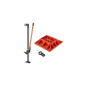 VEVOR Cric Tout-Terrain 4x4 Capacit&eacute; de Charge 3,18 T, Cric &agrave; Cr&eacute;maill&egrave;re 122 cm avec Base, Hi-Lift Haute Lev&eacute;e avec Plage de Levage de 13-108 cm, Outil pour V&eacute;hicules Tout-Terrain Tracteurs Ferme