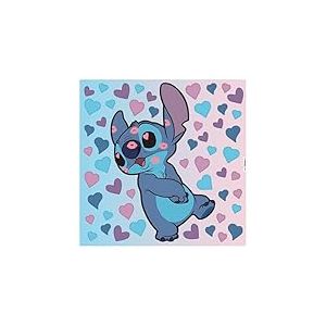 Stitch Sticker mural autocollant Motif Disney Let Your Heart be Light 33 x 33 cm