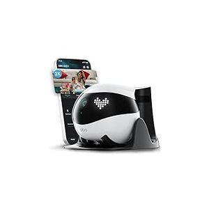 Enabot EBO Air 2 FamilyBot Cam&eacute;ra de Surveillance Intelligente 2K, Robot avec Auto-Charge, Robot Patrouille pour Surveillance &agrave; Domicile, Cam&eacute;ra Chien sans Fil et Cam&eacute;ra Chat avec Vision Nocturne