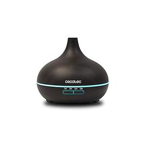 Cecotec Humidificateur Ultrasonique Pure Aroma 300 Ying. Diffuseur de Parfum, Minuterie 10 Heures, 7 Couleurs LED, 300 ml, Fonction Aromath&eacute;rapie, Ultra-silencieux, Finition en Bois.