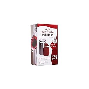 Ubbi Pet Waste Bin Bags, Cat Litter Box Cleaning Solution, 41.6L, 75 Count Value Pack