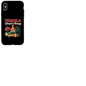Tequila Is Cheaper Therapy Bouteille d'agave amusante Motif citron vert Coque pour iPhone X/XS