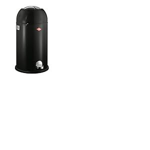 Wesco Poubelle Kickmaster de couleur noire, t&ocirc;le d'acier rev&ecirc;tue par pulv&eacute;risation, amortisseur int&eacute;gr&eacute;, volume de 33 litres, grande ouverture