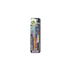 JOLLY Supersticks CRAZY Metallic, 3 crayons de couleur Superstick à paillettes avec mine double couleur