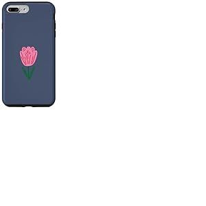 Fleur de Tulipe Rustique sur Fond Bleu Marine Coque pour iPhone 7 Plus/8 Plus