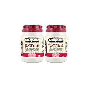 Cléopâtre TEX1-250 Colle Enduit plastifiant pour Textile et Tissus, Transparent (Lot de 2)