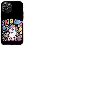 Enfant Licorne Enfant 9ans Anniversaire Garcon Fille Licorne Coque pour iPhone 11 Pro