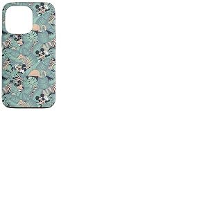 Coque pour iPhone 13 Pro Disney Mickey Mouse Summer Tropical Beach Leaves Pattern