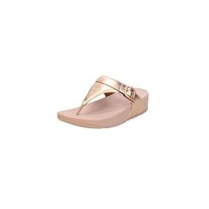 Fitflop Femme Lulu Adjustable Leather Toe-Post Sandals, Rose Gold, 43 EU