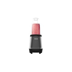 Cecotec Blender individuel Nutriblender Fusion, Puissance 1000 W, 6 Lames avec Revêtement en Titane Noir, Smoothies, Milk-shakes et Jus, 2 Bouteilles portables de 900 et 500 ml, Broie Glace