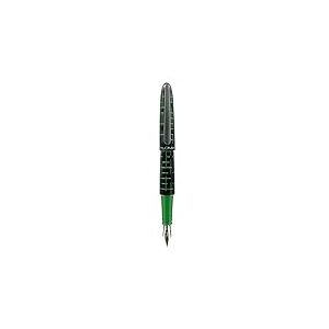 DIPLOMAT ELOX D40363013 Stylo plume 14 ct F/fait main en or 14 carats avec bo&icirc;te cadeau/stylo-plume Fountain Pen Noir/vert