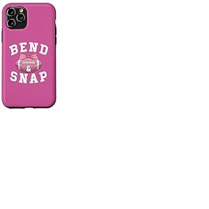 Bend and Snap Football Game Day Coquette Bow Pink Football Coque pour iPhone 11 Pro