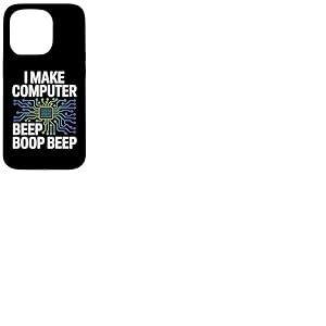 I Make Computer Beep Boop Beep Ingénieur réseau Coque pour iPhone 15 Pro
