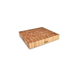 Boos Block Billot De Boucher Professionnel - Planche Bois De Bout – Billot De Cuisine – Planche Erable d'Amérique du Nord – 46 x 46 x 7,5 cm