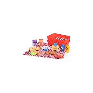 Fat Brain Toys Mon Panier pour Pique-niquer à Deux Pretendables - Jouet Enfant dinette Pique-Nique, Aliments et Accessoires en Bois - Aliments à Jouer - Ensemble Cuisine Enfant à partir de 3?Ans