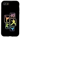 Karat&eacute; Taekwondo 40&egrave;me Anniversaire Femme 40 Ans Coque pour iPhone SE (2020) / 7/8