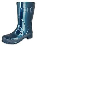 Beck Femme Glossy Botte de Pluie, Bleu métallique, 40 EU