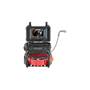 VEVOR Caméra Inspection Canalisation 30 m Endoscope Drain Auto-nivellement, avec Émetteur 512 Hz, Compteur de Distance, Écran 9'', Étanche IP68, 12 LED, Carte SD 32 Go, pour Conduit, Égout, Tuyaux