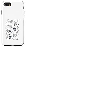 Oies dans l'espace r&eacute;tro dr&ocirc;le r&eacute;tro dr&ocirc;le Coque pour iPhone SE (2020) / 7/8