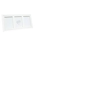 Deknudt Frames - Cadre photo pour 3 photos - Blanc - Avec double passe-partout - Taille de l'image : 10 x 15 cm - En bois MDF - à suspendre ou à poser - S65KK1 P3 10x15cm