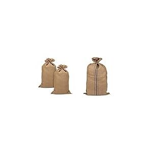 La Cordeline ACJN28PAL-L2 Lot 2 Sacs Pommes de terre Toile de Jute 60x105 cm, 305 gr/m2, 50kg Naturel & Sac en toile de jute 68x112cm Premium 643 gr/m² Capacité 100kg Btwill Naturel
